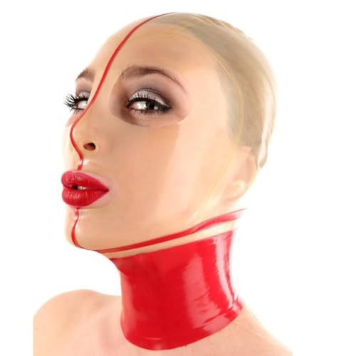 GAYLOP Latexmaske Gummimaske handgefertigt transparent offene Augen Nase und Mund,S,transparent und rot GAYLOP Latexmaske Gummimaske handgefertigt transparent offene Augen Nase und Mund,S,transparent und rot von GAYLOP