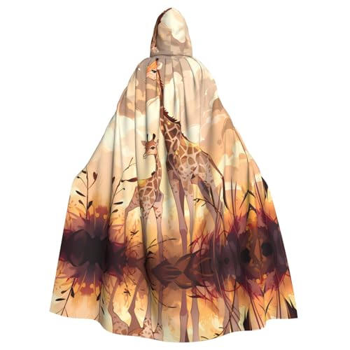 GBCVXZ Kapuzenumhang mit Giraffen-Motiv, bequemer und elastischer Umhang, Volldruck-Design, perfekt für Halloween-Kostüme und Cosplay-Partys GBCVXZ Kapuzenumhang mit Giraffen-Motiv, bequemer und elastischer Umhang, Volldruck-Design, perfekt für Halloween-Kostüme und Cosplay-Partys von GBCVXZ