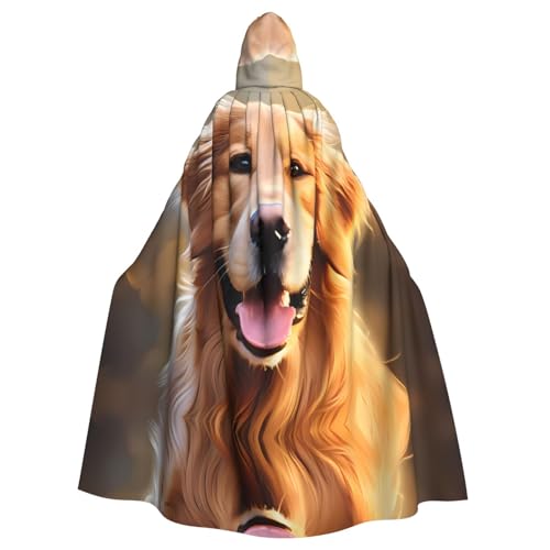 Schöner Golden Retriever Hundeumhang mit Kapuze, bequemer und elastischer Umhang, Volldruck-Design, perfekt für Halloween-Kostüme und Cosplay-Partys Schöner Golden Retriever Hundeumhang mit Kapuze, bequemer und elastischer Umhang, Volldruck-Design, perfekt für Halloween-Kostüme und Cosplay-Partys von GBCVXZ