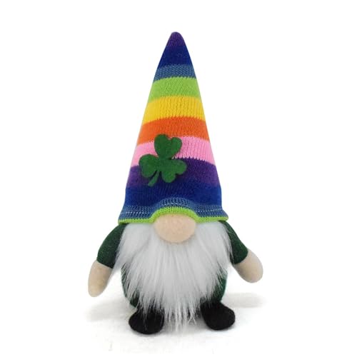 St. Patrick's Day Plüschtier Frühling Deko Irischer Plüsch Zwerg Irish Festival Grün Kleeblatt Zwerg Plüsch Puppe Saint Paddy's Day Ostergeschenk von GBEN