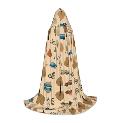 GBMBZSKP (Auto und Fahrrad) Halloween-Kapuzenumhang Hexenhut für Jungen Mädchen Kinder, 85–134 cm, Kapuzenumhang, Halloween, Vampir-Kostüm, Cosplay, Ostern, Maskerade, Party von GBMBZSKP