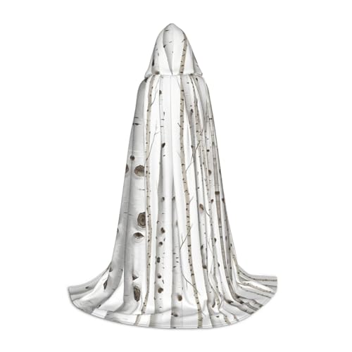 GBMBZSKP (Birke Tree) Halloween Kapuzenumhang Hexenhut für Jungen Mädchen Kinder, 85–134 cm Kapuzenumhang Halloween Vampire Kostüm Cosplay Ostern Maskerade Party von GBMBZSKP