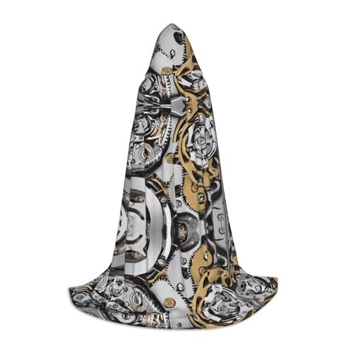 GBMBZSKP (Coole Steampunk-Ausrüstung), Halloween-Kapuzenumhang, Hexenhut für Jungen, Mädchen, Kinder, 85–134 cm, Kapuzenumhang, Halloween, Vampir-Kostüm, Cosplay, Ostern, Maskerade, Party von GBMBZSKP