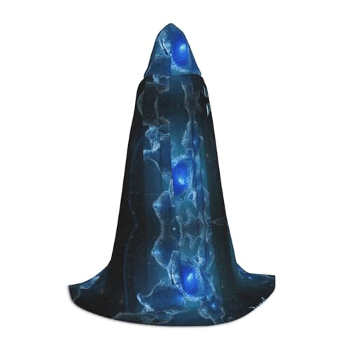 GBMBZSKP (Dna Chain Photo) Halloween Kapuzenumhang Hexenhut für Jungen Mädchen Kinder, 85–134 cm Kapuzenumhang Halloween Vampire Kostüm Cosplay Ostern Maskerade Party von GBMBZSKP