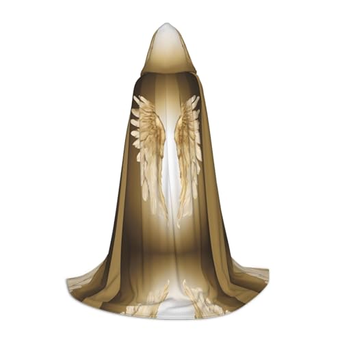 GBMBZSKP (Engelsflügel) Halloween-Kapuzenumhang, Hexenhut für Jungen und Mädchen, Kinder, 85–134 cm, Kapuzenumhang, Halloween, Vampir-Kostüm, Cosplay, Ostern, Maskerade, Party von GBMBZSKP