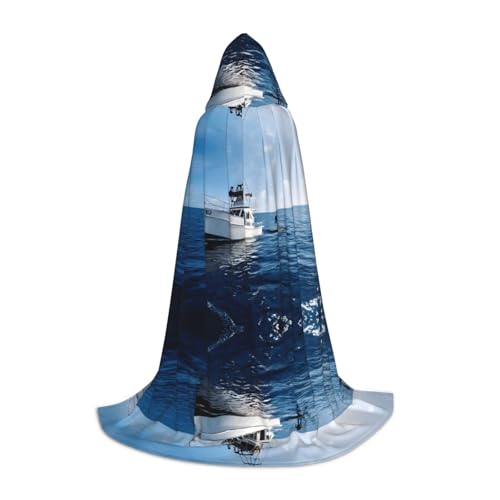 GBMBZSKP (Kreuzfahrtschiff) Halloween Kapuzenumhang Hexenhut für Jungen Mädchen Kinder, 85–134 cm Kapuzenumhang Halloween Vampire Kostüm Cosplay Ostern Maskerade Party von GBMBZSKP