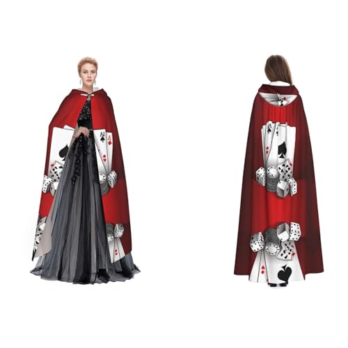 GBMBZSKP (Pokerturnier) Halloween-Kapuzenumhang, Maskerade, Party, Cosplay, Kostüme, Ostern, Unisex, Vampir-Hexen-Umhang für Erwachsene von GBMBZSKP