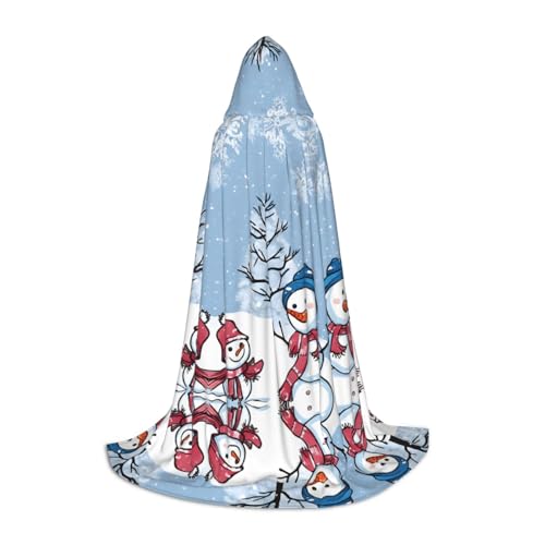 GBMBZSKP (Weihnachtsmann Schneemann) Halloween Kapuzenumhang Hexenhut für Jungen Mädchen Kinder, 85–134 cm Kapuzenumhang Halloween Vampire Kostüm Cosplay Ostern Maskerade Party von GBMBZSKP
