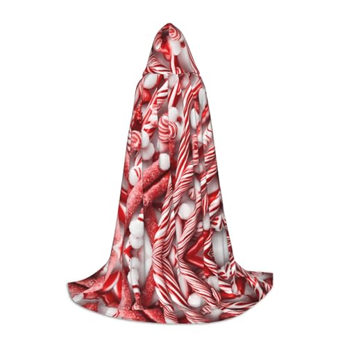 GBMBZSKP (Zuckerstangen) Halloween-Kapuzenumhang, Hexenhut für Jungen und Mädchen, Kinder, 85–134 cm, Kapuzenumhang, Halloween, Vampir-Kostüm, Cosplay, Ostern, Maskerade, Party von GBMBZSKP