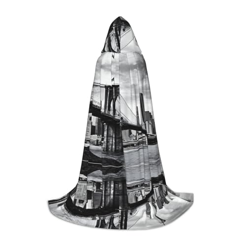 GBMBZSKP Brooklyn Bridge, Halloween-Kapuzenumhang, Hexenhut für Jungen, Mädchen, Kinder, 85–134 cm, Kapuzenumhang, Halloween, Vampir-Kostüm, Cosplay, Ostern, Maskerade, Party GBMBZSKP Brooklyn Bridge, Halloween-Kapuzenumhang, Hexenhut für Jungen, Mädchen, Kinder, 85–134 cm, Kapuzenumhang, Halloween, Vampir-Kostüm, Cosplay, Ostern, Maskerade, Party von GBMBZSKP