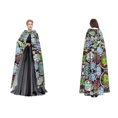 GBMBZSKP Farbenfroher Sukkulenten-Umhang mit Kapuze, Maskerade, Party, Cosplay, Ostern, Unisex, Vampir-Hexen-Umhang für Erwachsene GBMBZSKP Farbenfroher Sukkulenten-Umhang mit Kapuze, Maskerade, Party, Cosplay, Ostern, Unisex, Vampir-Hexen-Umhang für Erwachsene von GBMBZSKP