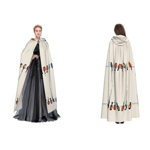 GBMBZSKP Farbenfroher Vogel-Umhang mit Kapuze, Maskerade, Party, Cosplay, Ostern, Unisex, Vampir-Hexen-Umhang für Erwachsene GBMBZSKP Farbenfroher Vogel-Umhang mit Kapuze, Maskerade, Party, Cosplay, Ostern, Unisex, Vampir-Hexen-Umhang für Erwachsene von GBMBZSKP