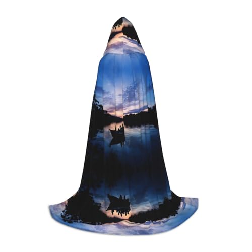 GBMBZSKP Halloween-Kapuzenumhang, Hexenhut für Jungen, Mädchen, Kinder, 85–134 cm, Kapuzenumhang, Halloween, Vampir-Kostüm, Cosplay, Ostern, Maskerade, Party von GBMBZSKP