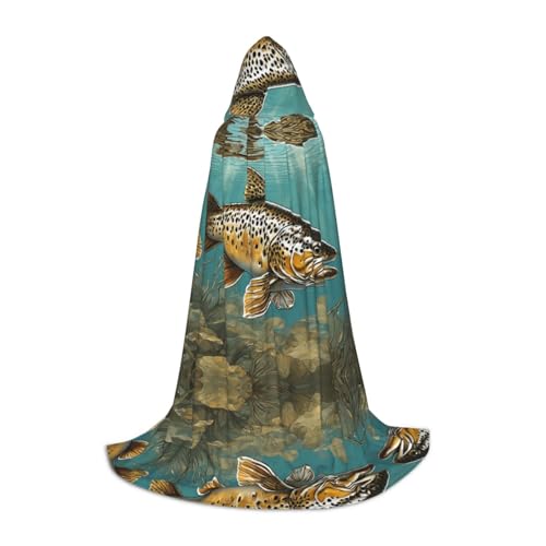 GBMBZSKP Halloween-Kapuzenumhang, Hexenhut für Jungen, Mädchen, Kinder, 85–134 cm, Kapuzenumhang, Halloween, Vampir-Kostüm, Cosplay, Ostern, Maskerade, Party von GBMBZSKP