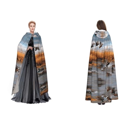 GBMBZSKP Halloween-Kapuzenumhang, Maskerade, Party, Cosplay, Ostern, Unisex, Vampir-Hexen-Umhang für Erwachsene von GBMBZSKP