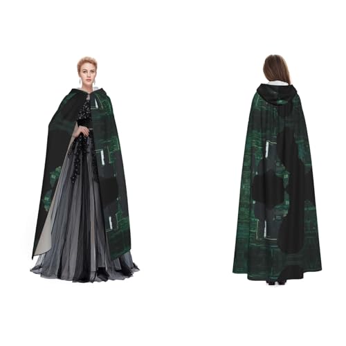 GBMBZSKP Halloween-Kapuzenumhang, Maskerade, Party, Cosplay, Ostern, Unisex, Vampir-Hexen-Umhang für Erwachsene von GBMBZSKP