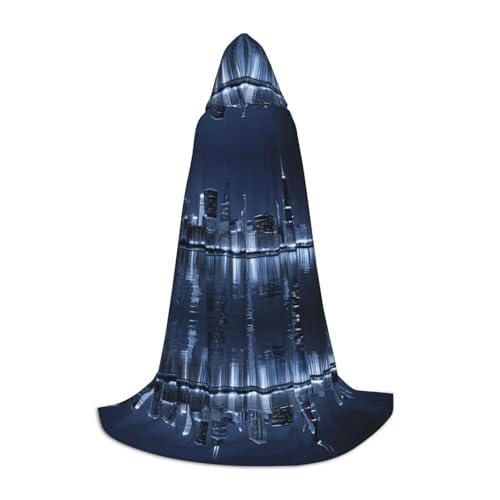 GBMBZSKP Halloween Kapuzenumhang Hexenhut für Jungen Mädchen Kinder, 85–134 cm, Kapuzenumhang, Halloween, Vampir-Kostüm, Cosplay, Ostern, Maskerade, Party von GBMBZSKP