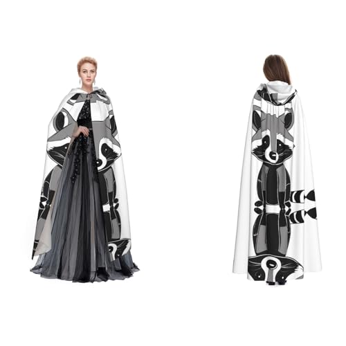 GBMBZSKP Halloween-Kapuzenumhang mit Cartoon-Motiv, niedlicher Waschbär, Maskerade, Party, Cosplay, Ostern, Unisex, Vampir-Hexen-Umhang für Erwachsene GBMBZSKP Halloween-Kapuzenumhang mit Cartoon-Motiv, niedlicher Waschbär, Maskerade, Party, Cosplay, Ostern, Unisex, Vampir-Hexen-Umhang für Erwachsene von GBMBZSKP
