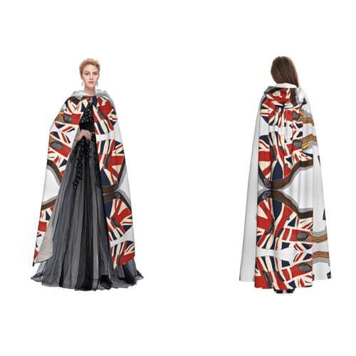 GBMBZSKP Halloween-Kapuzenumhang mit Gitarre, britische Flagge, Maskerade, Party, Cosplay, Ostern, Unisex, Vampir-Hexen-Umhang für Erwachsene GBMBZSKP Halloween-Kapuzenumhang mit Gitarre, britische Flagge, Maskerade, Party, Cosplay, Ostern, Unisex, Vampir-Hexen-Umhang für Erwachsene von GBMBZSKP
