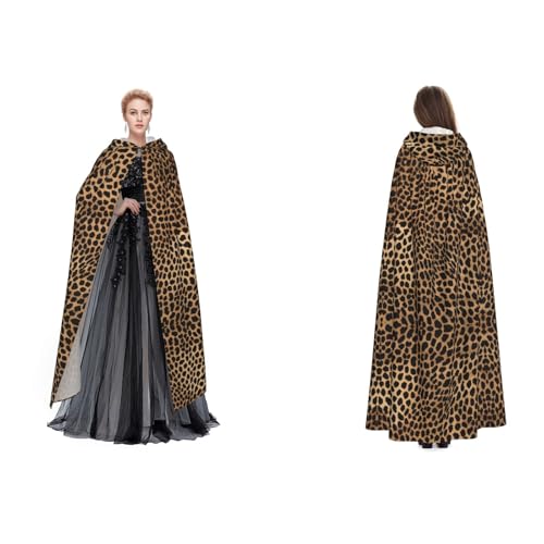 GBMBZSKP Halloween-Kapuzenumhang mit Leopardenmuster, Maskerade, Party, Cosplay, Ostern, Unisex, Vampir-Hexen-Umhang für Erwachsene GBMBZSKP Halloween-Kapuzenumhang mit Leopardenmuster, Maskerade, Party, Cosplay, Ostern, Unisex, Vampir-Hexen-Umhang für Erwachsene von GBMBZSKP