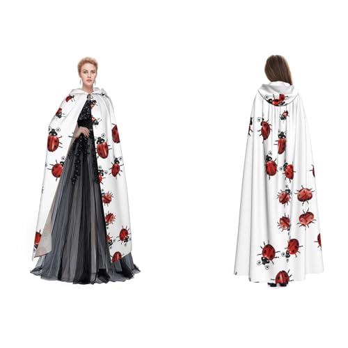 GBMBZSKP Halloween-Kapuzenumhang mit Marienkäfer-Motiv, Maskerade, Party, Cosplay, Ostern, Unisex, Vampir-Hexen-Umhang für Erwachsene GBMBZSKP Halloween-Kapuzenumhang mit Marienkäfer-Motiv, Maskerade, Party, Cosplay, Ostern, Unisex, Vampir-Hexen-Umhang für Erwachsene von GBMBZSKP