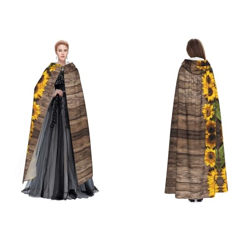 GBMBZSKP Halloween-Kapuzenumhang mit Pflanzenmotiv, für Maskerade, Party, Cosplay, Ostern, Unisex, Vampir-Hexen-Umhang für Erwachsene von GBMBZSKP