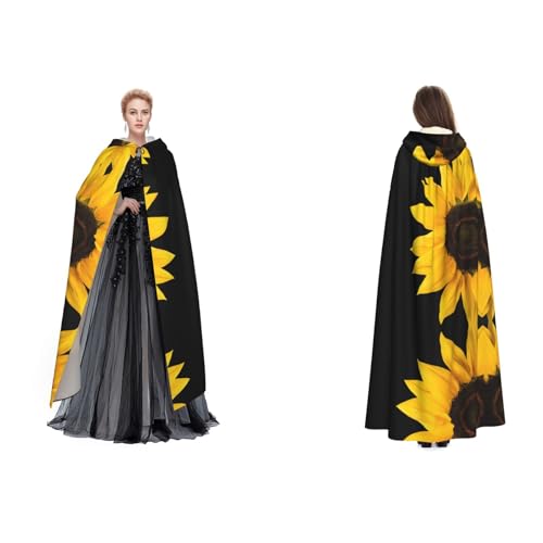 GBMBZSKP Halloween-Kapuzenumhang mit Sonnenblume, für Maskerade, Party, Cosplay, Ostern, Unisex, Vampir-Hexen-Umhang für Erwachsene GBMBZSKP Halloween-Kapuzenumhang mit Sonnenblume, für Maskerade, Party, Cosplay, Ostern, Unisex, Vampir-Hexen-Umhang für Erwachsene von GBMBZSKP