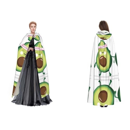 GBMBZSKP Halloween-Kapuzenumhang mit niedlicher Avocado-Muster, Maskerade, Party, Cosplay, Ostern, Unisex, Vampir-Hexen-Umhang für Erwachsene GBMBZSKP Halloween-Kapuzenumhang mit niedlicher Avocado-Muster, Maskerade, Party, Cosplay, Ostern, Unisex, Vampir-Hexen-Umhang für Erwachsene von GBMBZSKP