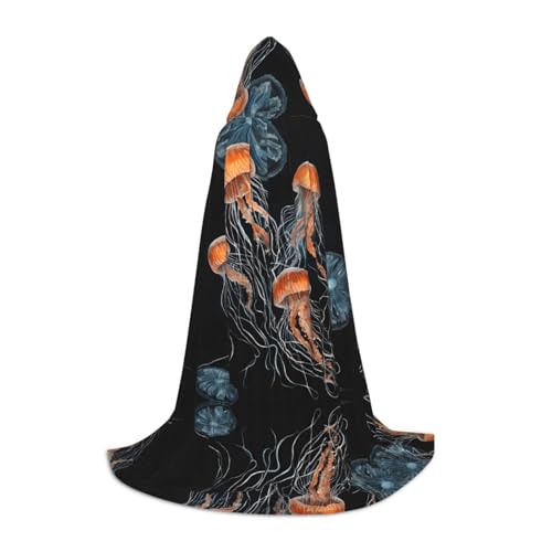 GBMBZSKP Halloween-Umhang mit Kapuze, Hexenhut für Jungen, Mädchen, Kinder, 85–134 cm, Kapuzenumhang, Halloween, Vampir-Kostüm, Cosplay, Ostern, Maskerade, Party GBMBZSKP Halloween-Umhang mit Kapuze, Hexenhut für Jungen, Mädchen, Kinder, 85–134 cm, Kapuzenumhang, Halloween, Vampir-Kostüm, Cosplay, Ostern, Maskerade, Party von GBMBZSKP