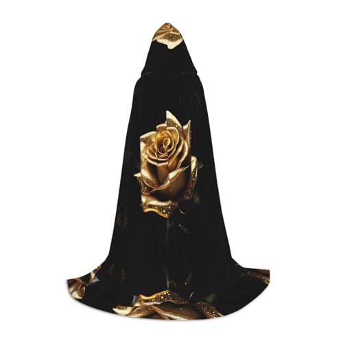 GBMBZSKP Halloween-Umhang mit Kapuze, Hexenhut für Jungen, Mädchen, Kinder, 85–134 cm, Kapuzenumhang, Halloween-Vampir-Kostüm, Cosplay, Ostern, Maskerade, Party, Gold Rose GBMBZSKP Halloween-Umhang mit Kapuze, Hexenhut für Jungen, Mädchen, Kinder, 85–134 cm, Kapuzenumhang, Halloween-Vampir-Kostüm, Cosplay, Ostern, Maskerade, Party, Gold Rose von GBMBZSKP