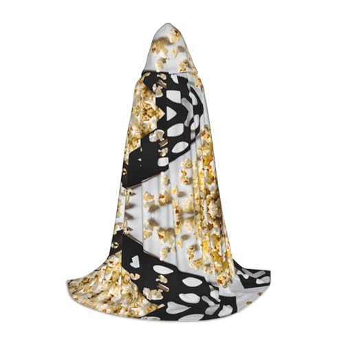 GBMBZSKP Kinofilm Schindeln und Popcorn) Halloween Kapuzenumhang Hexenhut für Jungen Mädchen Kinder, 85–134 cm Kapuzenumhang Halloween Vampire Kostüm Cosplay Ostern Maskerade Party von GBMBZSKP