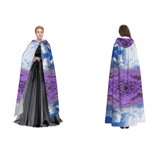GBMBZSKP Lavendelblumen-Umhang, Halloween-Kapuzenumhang, Maskerade, Party, Cosplay, Ostern, Unisex, Vampir-Hexen-Umhang für Erwachsene GBMBZSKP Lavendelblumen-Umhang, Halloween-Kapuzenumhang, Maskerade, Party, Cosplay, Ostern, Unisex, Vampir-Hexen-Umhang für Erwachsene von GBMBZSKP