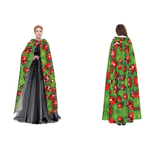 GBMBZSKP Roter Marienkäfer-Umhang mit Kapuze, Maskerade, Party, Cosplay, Ostern, Unisex, Vampir-Hexen-Umhang für Erwachsene GBMBZSKP Roter Marienkäfer-Umhang mit Kapuze, Maskerade, Party, Cosplay, Ostern, Unisex, Vampir-Hexen-Umhang für Erwachsene von GBMBZSKP