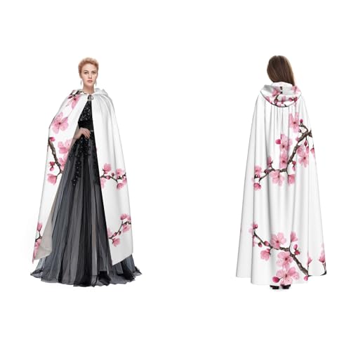 GBMBZSKP Tempting Cherry Blossoms, Halloween-Kapuzenumhang, Maskerade, Party, Cosplay, Kostüme, Ostern, Unisex, Vampir-Hexenumhang für Erwachsene GBMBZSKP Tempting Cherry Blossoms, Halloween-Kapuzenumhang, Maskerade, Party, Cosplay, Kostüme, Ostern, Unisex, Vampir-Hexenumhang für Erwachsene von GBMBZSKP