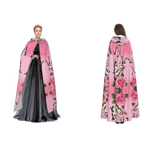 GBMBZSKP Wunderschöner Schmetterlings-Umhang mit Kapuze, Maskerade, Party, Cosplay, Ostern, Unisex, Vampir-Hexen-Umhang für Erwachsene GBMBZSKP Wunderschöner Schmetterlings-Umhang mit Kapuze, Maskerade, Party, Cosplay, Ostern, Unisex, Vampir-Hexen-Umhang für Erwachsene von GBMBZSKP