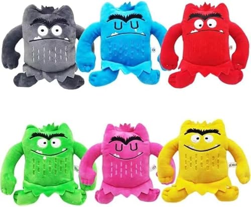 GBYAGECZ Kawaii Farbe Monster Plüschtier 15 cm Monster Plüsch Puppe Kinder Emotion Spielzeug für Kinder Geburtstagsgeschenk (6 Stück) von GBYAGECZ