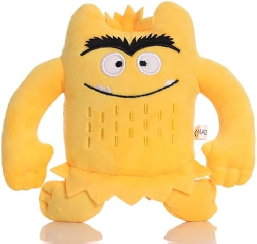 GBYAGECZ Kawaii Farbe Monster Plüschtier 15 cm Monster Plüsch Puppe Kinder Emotion Spielzeug für Kinder Geburtstagsgeschenk (Gelb) von GBYAGECZ
