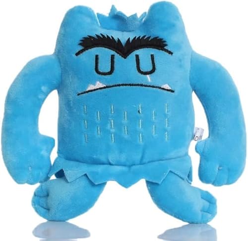 GBYAGECZ Kawaii Farbe Monster Plüschtier 15 cm Monster Plüsch Puppe Kinder Emotion Spielzeug für Kinder Geburtstagsgeschenk (blau) von GBYAGECZ