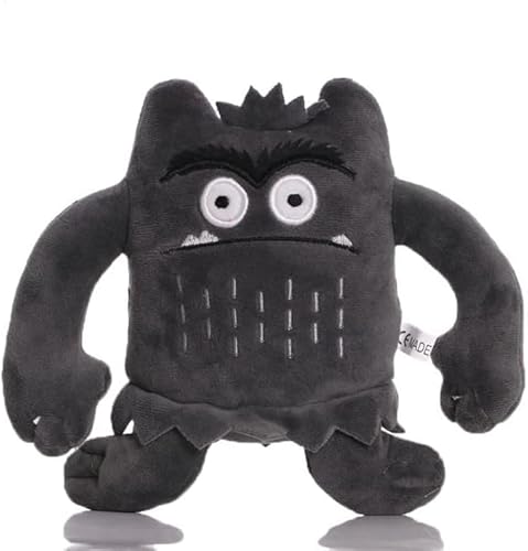 GBYAGECZ Kawaii Farbe Monster Plüschtier 15 cm Monster Plüsch Puppe Kinder Emotion Spielzeug für Kinder Geburtstagsgeschenk (schwarz) von GBYAGECZ