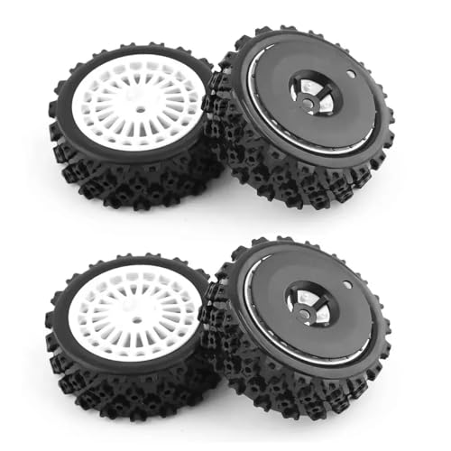 GCDZKJIJ 72 mm Gummi-Reifenräder Kompatibel mit kompatible XV-01 TA06 TT-01 TT-02 PTG-2 1/10 RC Racing Car Upgrade Accessoires(Black) von GCDZKJIJ
