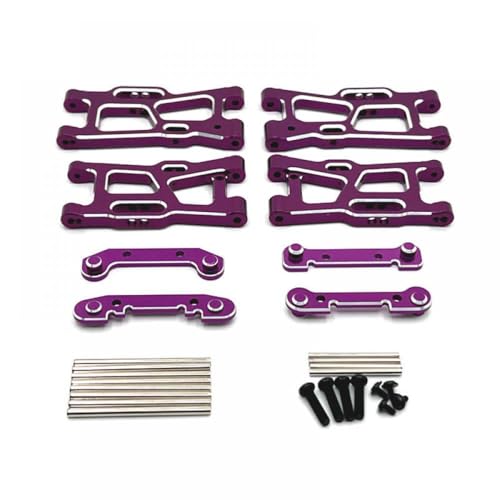 GCDZKJIJ Metallaufhängelarm -Upgrade -Teile kompatibel mit 144001 144010 144016 124007 124008 124016 124017 124018 124019 RC -Autos(Purple) von GCDZKJIJ