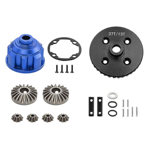 GCDZKJIJ Metalldifferential 37T 13T Kompatibel mit kompatible 1/8 Maxx 1/10 Maxx RC Cars Upgrade -Zubehör(Blue) von GCDZKJIJ