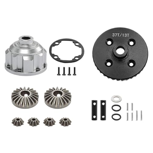 GCDZKJIJ Metalldifferential 37T 13T Kompatibel mit kompatible 1/8 Maxx 1/10 Maxx RC Cars Upgrade -Zubehör(Silver) von GCDZKJIJ