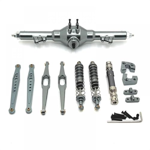 Metall -Hinterach -Antriebswellenschacht -Stoßdämpfer- und Ablaufarme -Upgrade -Teile -Kit Kompatibel mit 1/12 RC -Autos kompatibel mit verschiedenen Modellen 124006 12423 12427 12428 12429(Grey) von GCDZKJIJ