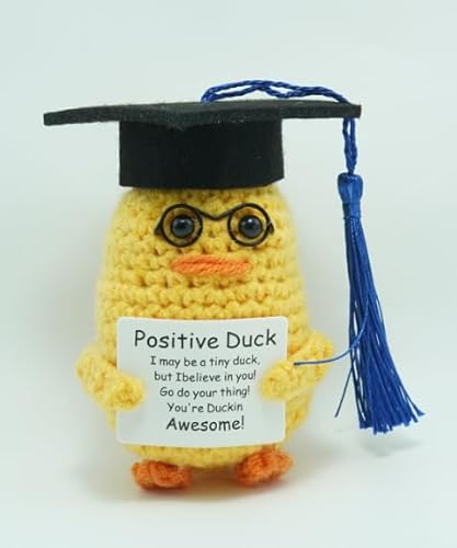 GD HUA Pocket Hug Gestrickte Ente, Glücksbringer Prüfung Geschenk, Mutmacher Geschenk, Bachelor Master Abitur 2025 Geschenke GD HUA Pocket Hug Gestrickte Ente, Glücksbringer Prüfung Geschenk, Mutmacher Geschenk, Bachelor Master Abitur 2025 Geschenke von GD HUA