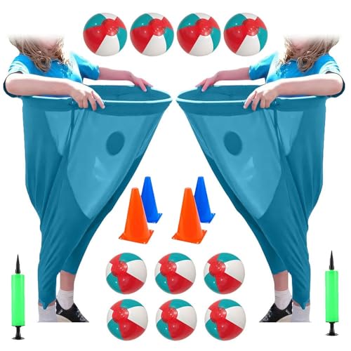 2-Teiliges Set Oma-Hosen-Hofspiel, Oma-Hosen-Outdoor-Spiel mit Luftpumpe Schild Hüpfball, riesige Wurfspiele for die Freizeit im Freien, Team-Staffel-Familientreffen-Party-Feldparty-Spielset(Light blu 2-Teiliges Set Oma-Hosen-Hofspiel, Oma-Hosen-Outdoor-Spiel mit Luftpumpe Schild Hüpfball, riesige Wurfspiele for die Freizeit im Freien, Team-Staffel-Familientreffen-Party-Feldparty-Spielset(Light blu von GDAONUDK