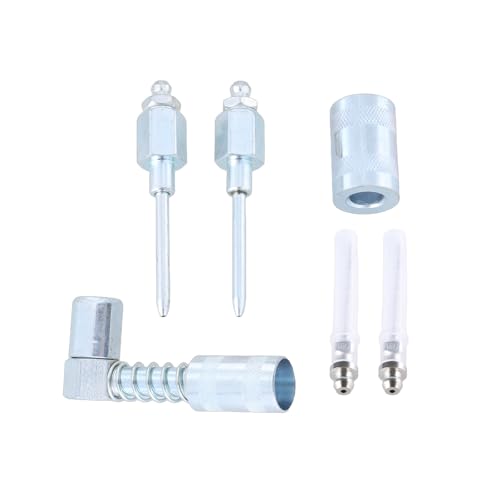5 x Schmiernadel-Set, 90 Grad, Fettkupplung, Nadel, Schmiernippel, Düse, Injektor, Nadelpistolenspitze, Stahl, schmal von GDFHYJN(グフン)
