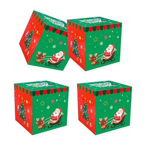 Dekorative Weihnachtsgeschenkboxen Festival Büro Party Geschenk Ersatz 4 verschiedene Weihnachtsgeschenkboxen von GDFHYJN(グフン)