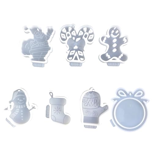 Holiday Wall Hanging Art Craft Set of 7 Durable Silicone Mold Accessories for Christmas Baking and Decoration von GDFHYJN(グフン)