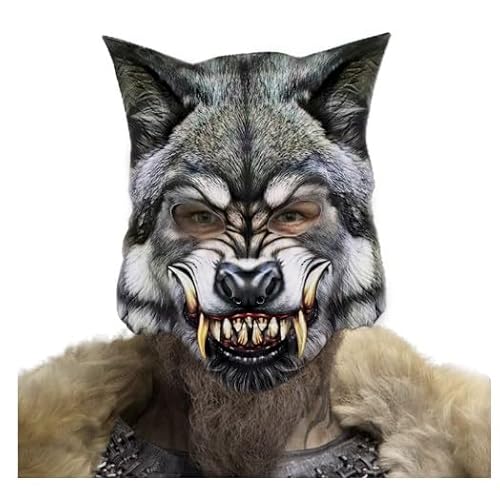 GDFJBG Spider Masks Superheled Maske Held Maske für Kinder Erwachsene Halloween Maske Deadpool Maske für Halloween Film Cosplay Kostüm Requisiten Zubehö (Blood Wolf Mask) von GDFJBG